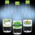 16.9 oz. Spring Water Full Color Label, Clear Glastic Bottle w/Lime Green Cap